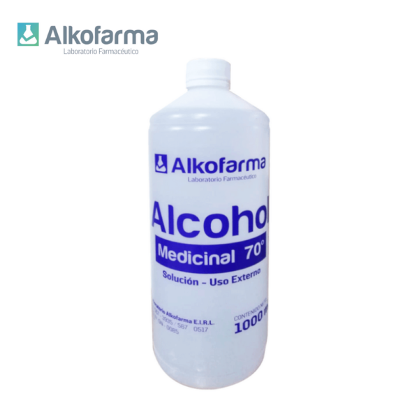 ALCOHOL litro DE 70 °C x 1000ml...venta x 1unidad