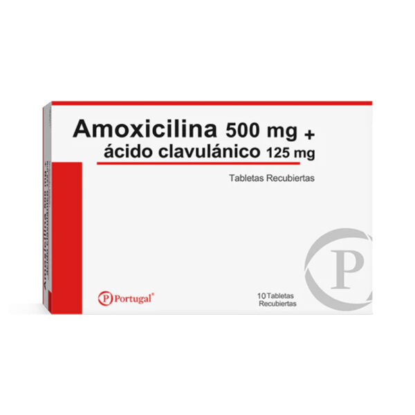 AMOXICILINA 500 MG + ÁCIDO CLAVUÁNICO 125 MG CAJA X 10 TABLETAS...venta x 1unidad