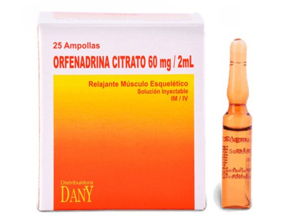 AMPOLLA ORFENADRINA CITRATO 60MG/2ML...venta x 1unidad