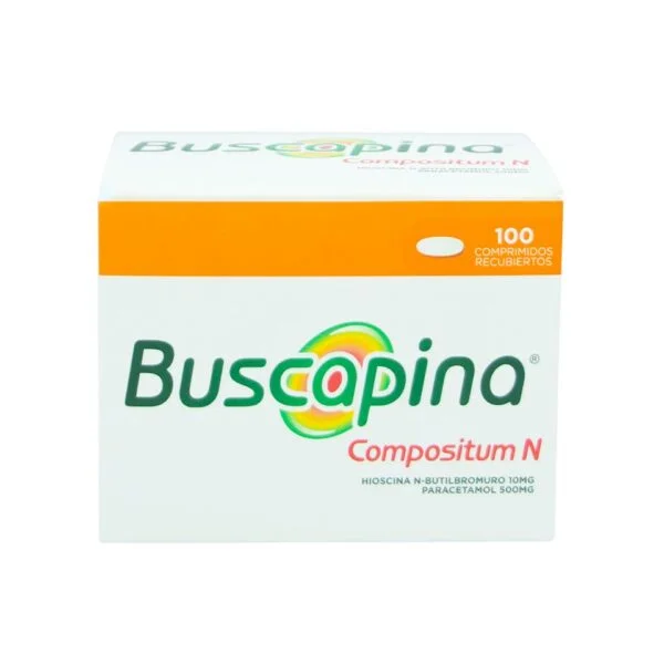 BUSCAPINA COMPOSITUM (HIOSINA,N BUTILBROMURO10MG,PARACETAMOL 500MG)...venta x 1unidad