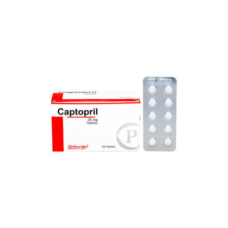 Captopril De 25 Mg X 100 Tabletas...venta X 1unidad