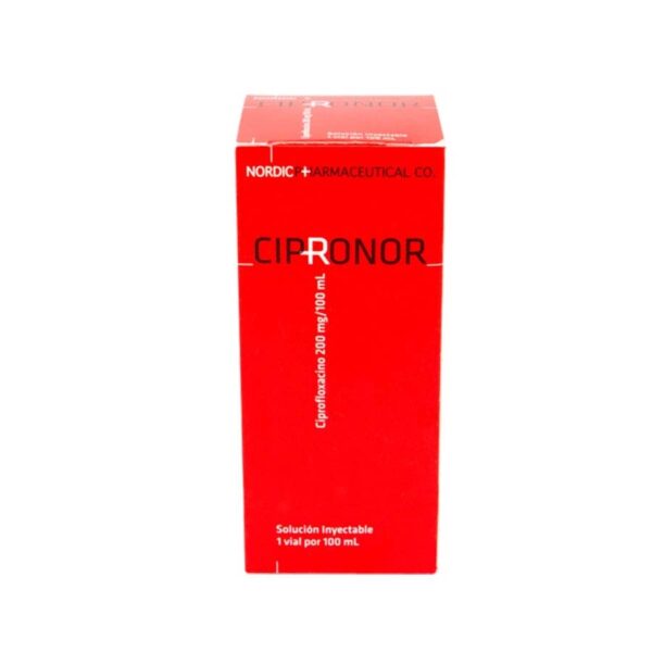 CIPRONOR 0.2%  (CIPROFLOXACINO 200MG/100ML) INYECTABLE...venta x 1unidad