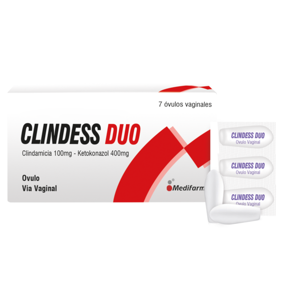 CLINDESS DUO (CLINDAMICINA 100 MG + KETOCONAZOL 400 MG)...venta x 1unidad