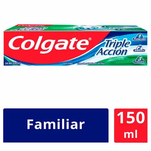 COLGATE TRIPLE ACCIÓN FAMILIAR CONT.NETO 150 ML...venta x 1unidad