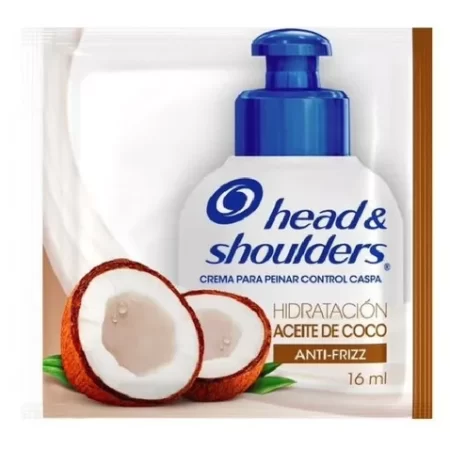 CREMA DE PEINAR HEAD & SHOULDER  aceite de coco CONT.NETO 16 ML...venta x 1unidad