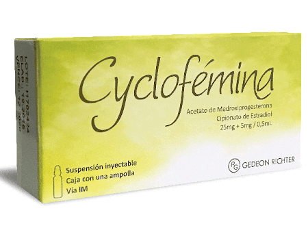 CYCLOFEMINA INYECTABLE 1 AMPO...venta x 1unidad