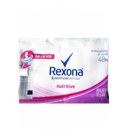 DESODORANTE REXONA EN SACHET NUTRITIVE CONT.NETO 10 GR...venta x 1unidad