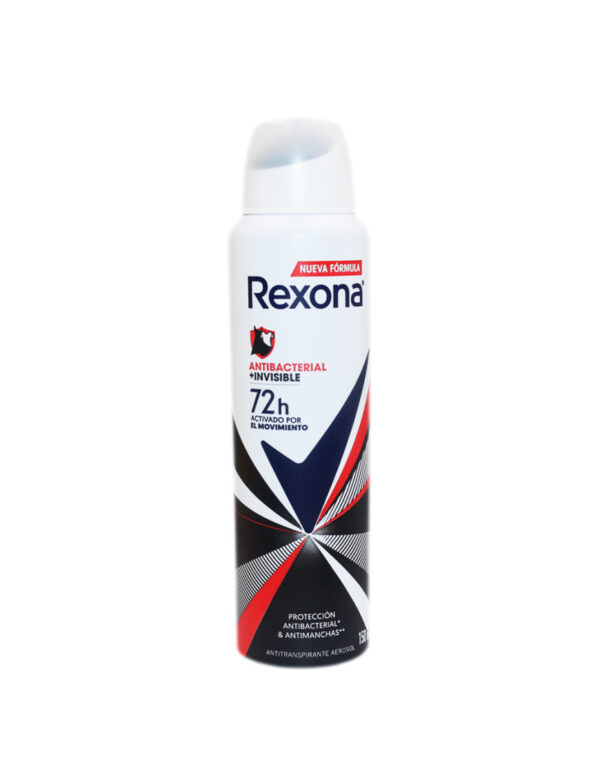 DESODORANTE REXONA SPRAY ANTIBACTERIAL + INVISIBLE  PARA MUJER CONT.NETO 150 ML...venta x 1unidad