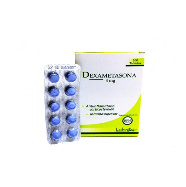 DEXAMETASONA DE 4 MG X 100 TABLETAS...venta x 1unidad