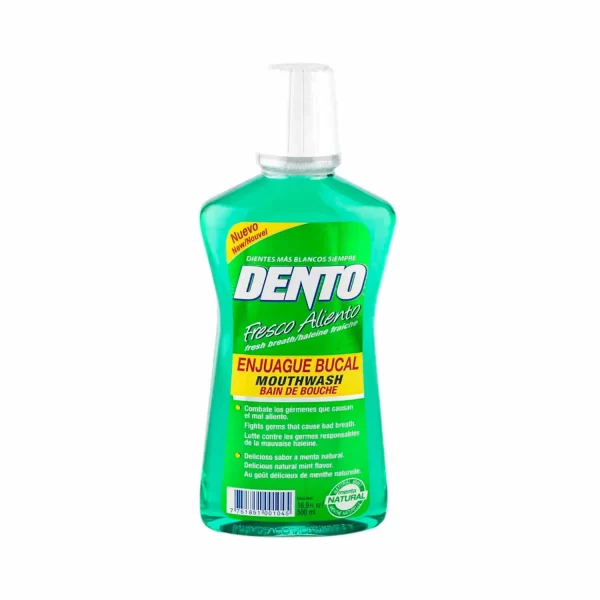 ENJUAGUE BUCAL DENTO MENTA NATURAL  CONT.NETO 500 ML...venta x 1unidad