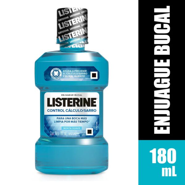 ENJUAGUE  BUCAL LISTERINE CONTROL CÁLCULO / SARRO CON.NET 180 ML...venta x 1unidad