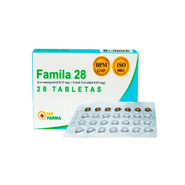 FAMILIA 28 (LEVONORGESTREL 0.15 MG + ETINILESTRADIOL )........venta x 1unidad