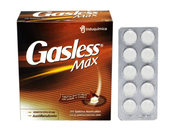 GASLESS MAX 80MG CAJA X 100 (SIMITICONA)...venta x 1unidad