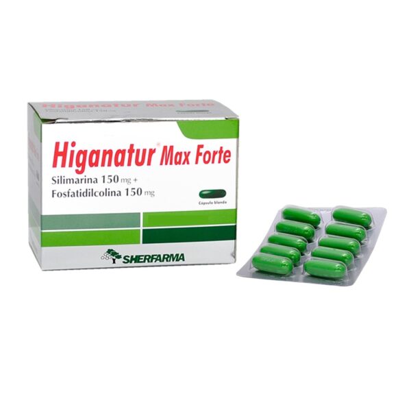 HIGANATUR MAX FORTE (SILIMARINA 150 MG +FOSFATIDILCOLINA 150 MG...venta x 1unidad