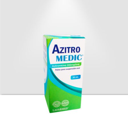 JARABE AZITROMEDIC (AZITROMICINA 200 MG/5ML) CONT.NET 30ML...venta x 1unidad