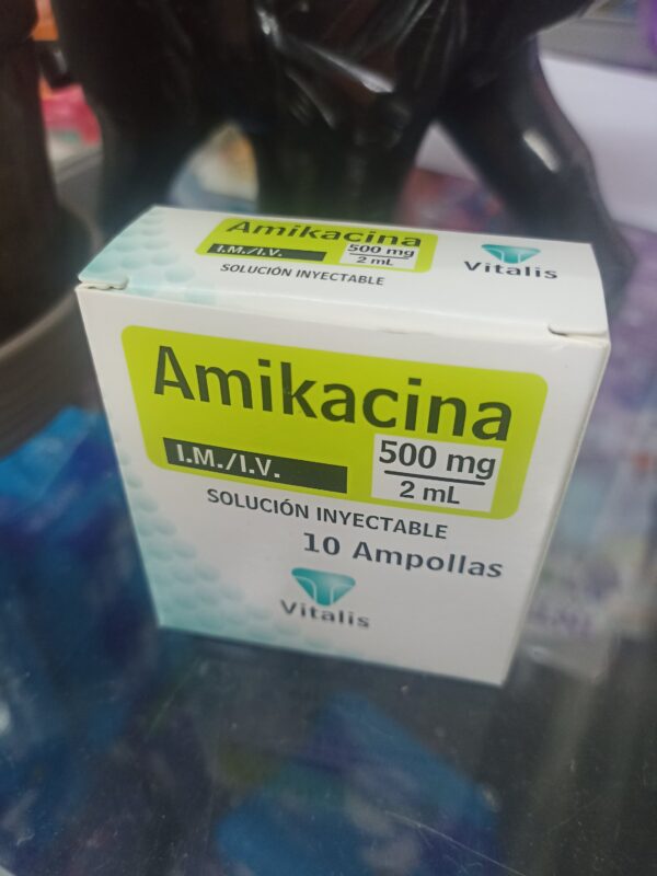 AMIKACINA 500MG/2ML CJ X 10 AMP...venta x 1unidad