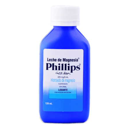 LECHE MAGNESIA PHILLIPS AZÚL CONT.NETO 120ML...venta x 1unidad