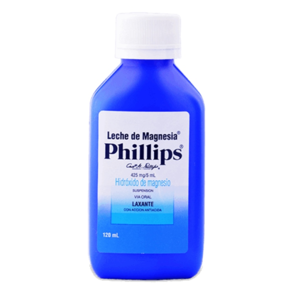 LECHE MAGNESIA PHILLIPS AZÚL CONT.NETO 120ML...venta x 1unidad