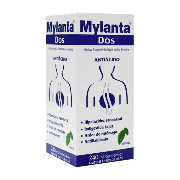 MYLANTA dos  MENTA CONT.NETO 240 ML...venta x 1unidad