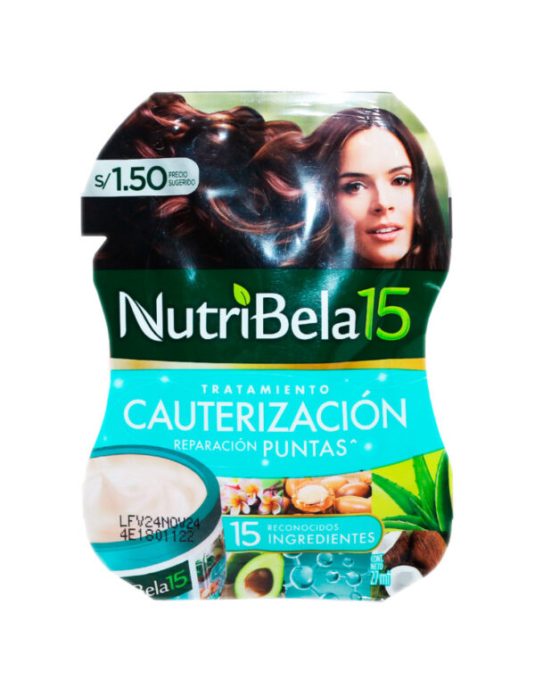 NUTRIBELA  EN SACHET 15 CAUTERIZACIÓN REPARACIÓN PUNTAS CONT.NETO 27ML...venta x 1unidad