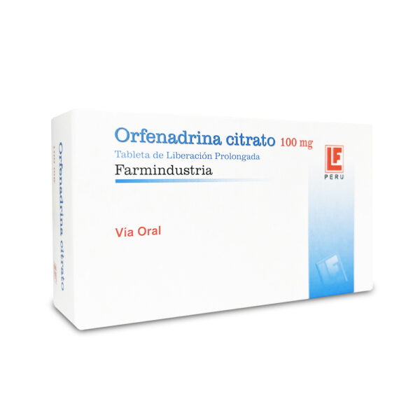 Orfenadrima Citrato 100mg X 100 Tab...venta X 1unidad