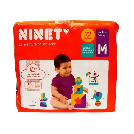 PAÑAL NINET TALLA M por 72 UNIDADES ( pañales)...venta x 1unidad