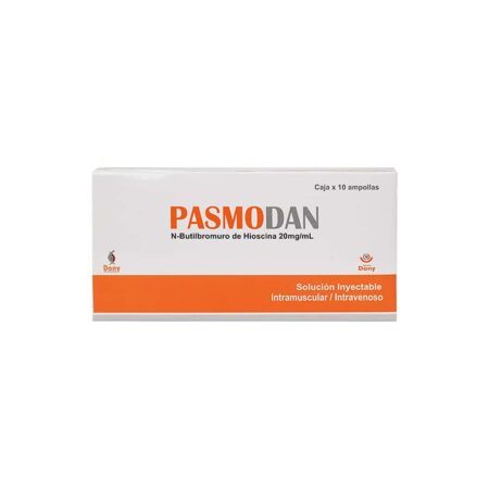 PASMODAN AMPOLLA (N-BUTILBROMURO DE HIOSINA 20 MG/ML...venta x 1unidad