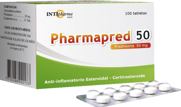Pharmapred 50 Mg (prednisona 50 Mg)...venta X 1unidad