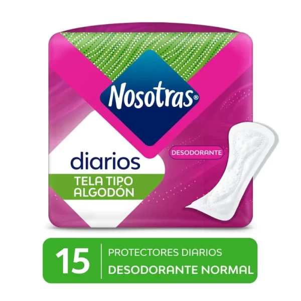 PROTECTORES DIARIOS NOSOTRAS  DESODORANTE NORMAL X 15 UNIDADES...venta x 1 paquete