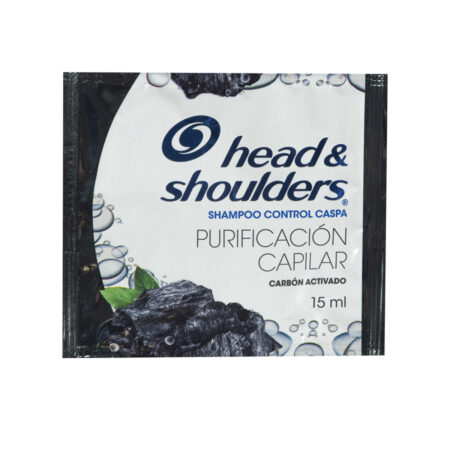 SHAMPOO HEAD & SHOULDERS PURIFICACÍON CAPILAR (CARBÓN) CONT.NETO 15 ML...venta x 1unidad