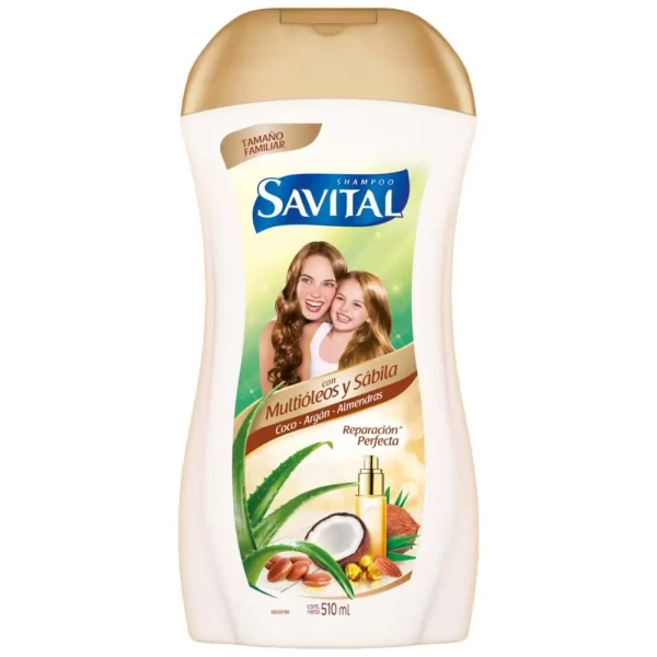 SHAMPOO SAVITAL MULTIÓLEOS Y SÁBILA CONT.NETO 510 ML...........venta x 1unidad