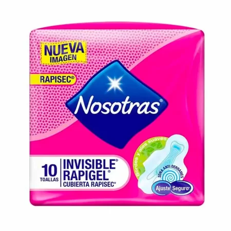 TOALLA NOSOTRAS IMVISIBLE RAPIGEL X 10 TOALLAS...venta x 1 paquete