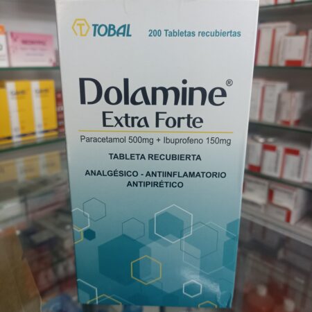 DOLAMINE EXTRA FORTE (PARACETAMOL + IBUPROFENO) CAJA X 200 TABLETAS...venta x 1unidad