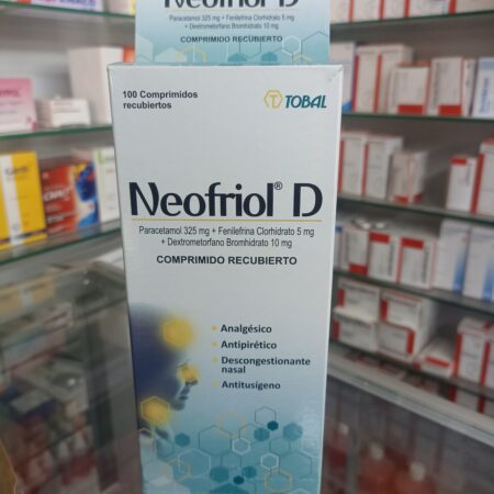 NEOFRIOL D (PARECETAMOL325MG +FENILEFRINACLORHIDRATO5 MG +DEXTROMETORFANO BRONHIDRATO 10MG )  CAJA  X 100 TABLETAS... .venta x 1unidad