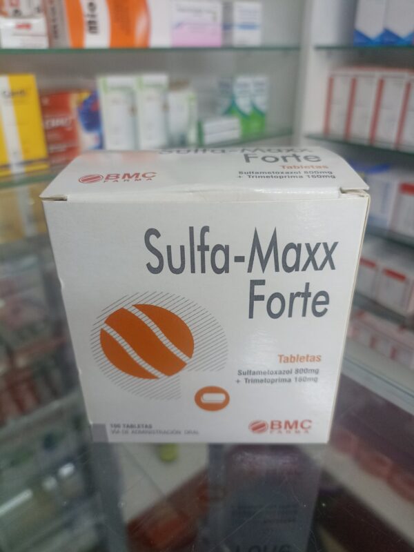 Sulfa Maxx Forte (sulfametoxasol 800mg + Trimentoprina160mg) X 100 Tabletas...venta X 1unidad