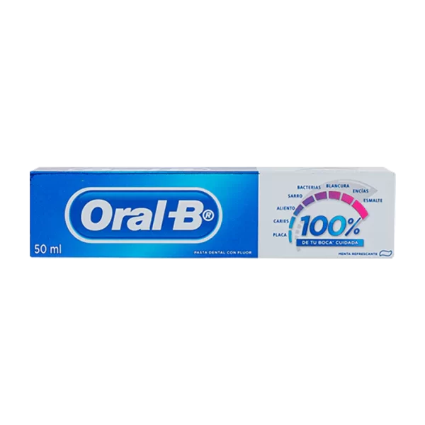 CREMA DENTAL ORAL B 100 % CONT.NETO 50 ML.............VENTA X UNA UNIDAD