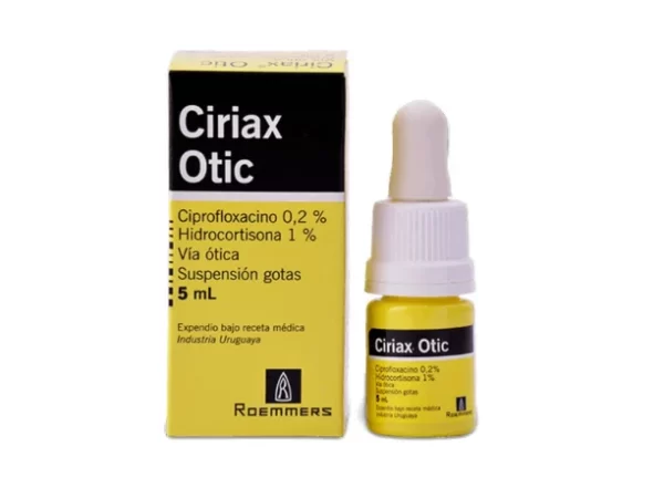 CIRIAX OTIC (CIPROFLOXACINO 0.2%,HIDROCORTISONA 1%)...................VENTA X UNA UNIDAD