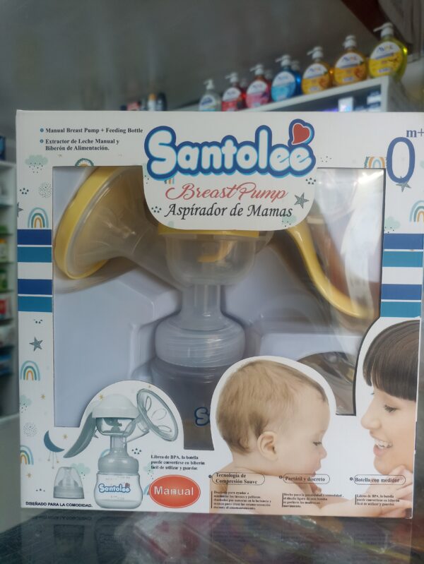 Extractor De Leche Manual Santolee Pezonera Colectora Libre De Bpa ... Venta X1 Pack - Imagen 2