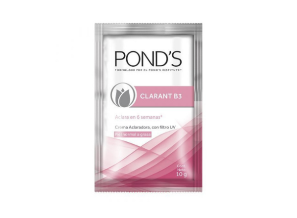 CREMA PONDS CLARANT B3 SACHETS 10G  (PIEL BALANCEADA A GRASA) .......venta x 1 sachet