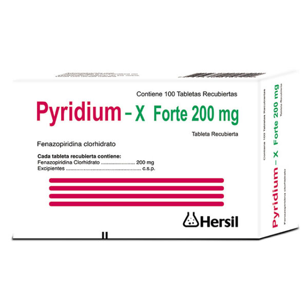 PYRIDIUM - X FORTE 200 MG (FENAZOPIRIDINA 200 MG).........................VENTA X UNA UNIDAD