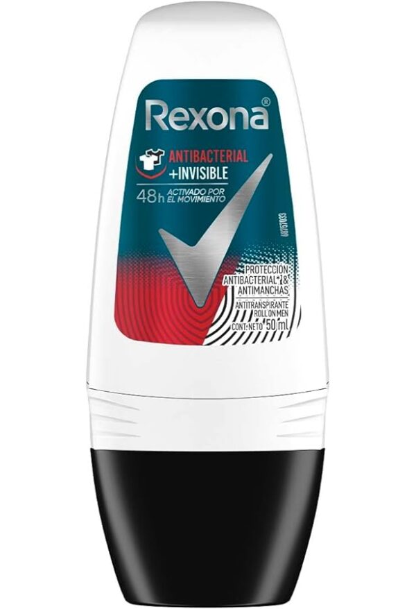 REXONA FM DEO ROLL ON MEN ANTIBACTERIAL INVISIBLE 12X50ML PLATA MARRON