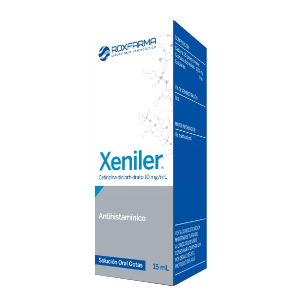 XENILER (CETIRIZINA  DICLOHIDRATO 10 MG/ML).....................VENTA X UNA UNIDAD