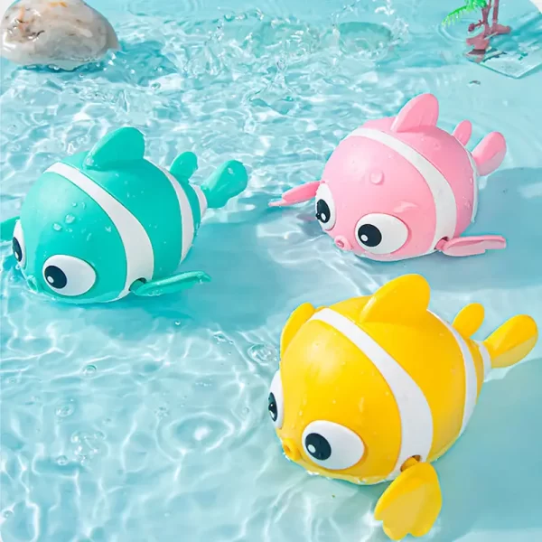 Pecesito  nemo Juguetes de baño flotantes, peces payaso de natación, juguetes de cuerda para niños pequeños, bañera para bebés ....venta x 1 unidad