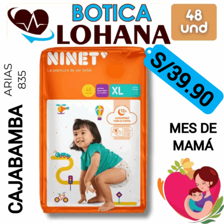 Pañal Ninet Talla Xl     ( 48 Unidades) ( Pañales),...venta X 1paquete