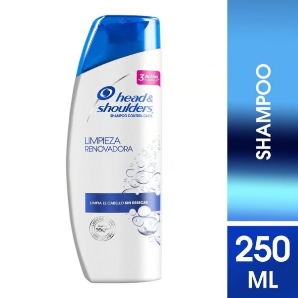 SHAMPOO HEAD & SHOULDERS LIMPIEZA RENOVADORA CONT.NETO 250 ML..............VENTA X UNA UNIDAD