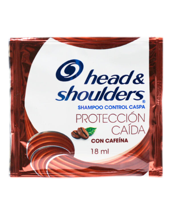 SHAMPOO HEAD & SHOULDERS EN SACHET PROTECCIÓN CAÍDA 18ml...............VENTA X UNA UNIDAD